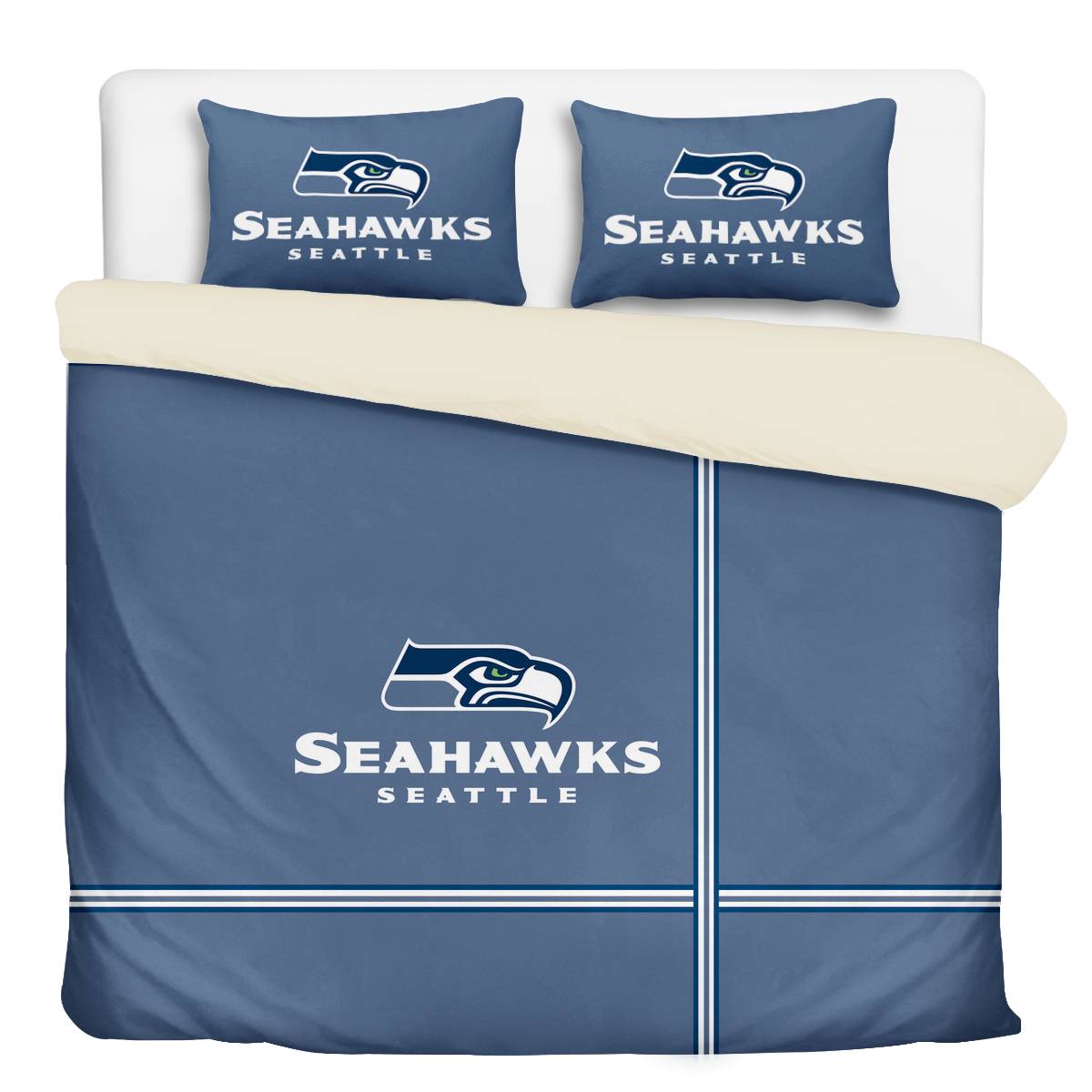 Seattle Seahawks 3-Piece Full Bedding 002